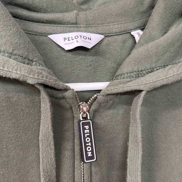 PELOTON APPAREL Official Women's Green Full-Zip Logo Hoodie Jacket Size Large‎ - Picture 4 of 4